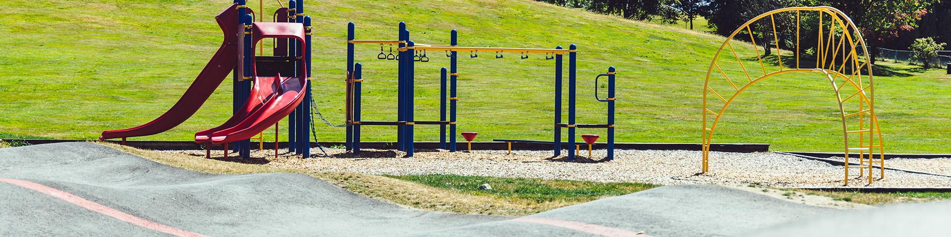 Playground in background and glimpses 